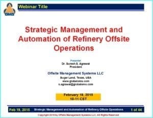Strategic Management & Automation of Refinery Offsite