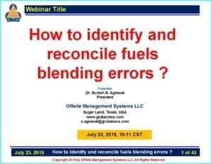 How to identify and reconcile fuels blending errors Webinar
