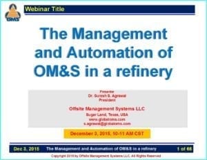 OMS-W10 The Management and Automation of  Oil Movement and Storage in a Refinery