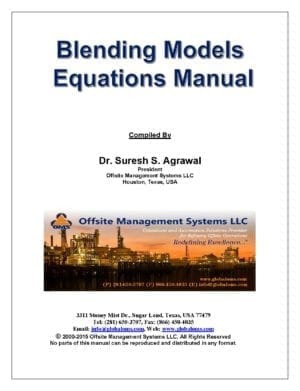 Fuels Blending Qualities Models Equations Manual