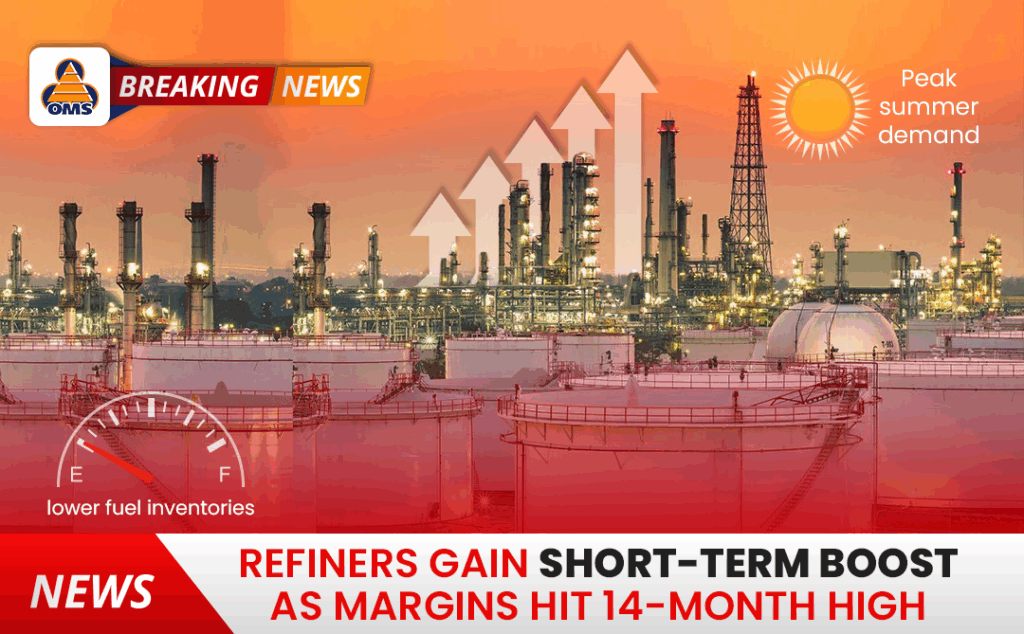 Refiners Gain Short-Term Boost as Margins Hit 14-Month High